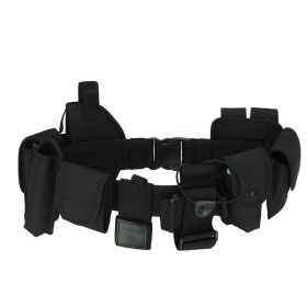 Men's Multifunctional Duty Black Nylon Stretch Sport Belt Outdoor Security Belt Outdoor Bag