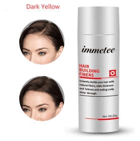 Plant hair additive fibre hair powder, one-time reinforcing artifacts to cover hair scarce manufacturers wholesale and direct sales (Option: Dark Yellow)