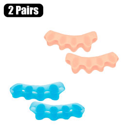 Toe Separators Doctor Recommended Correct Foot and Bunion Pain,Plantar Fasciitis Toe Straightener to Improve Functional Mobility (Color: 2 Pairs-B)