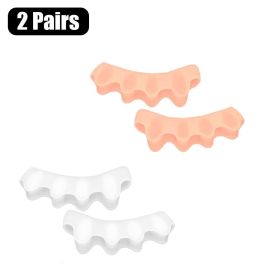 Toe Separators Doctor Recommended Correct Foot and Bunion Pain,Plantar Fasciitis Toe Straightener to Improve Functional Mobility (Color: 2 Pairs-A)