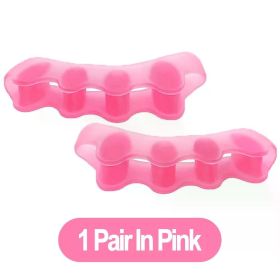 Toe Separators Doctor Recommended Correct Foot and Bunion Pain,Plantar Fasciitis Toe Straightener to Improve Functional Mobility (Color: 1 Pair Pink)