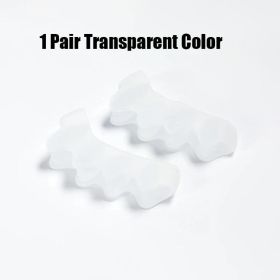 Toe Separators Doctor Recommended Correct Foot and Bunion Pain,Plantar Fasciitis Toe Straightener to Improve Functional Mobility (Color: 1 Pair Transparent)