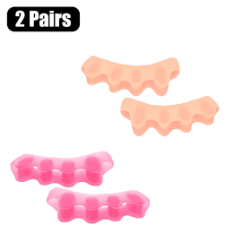Toe Separators Doctor Recommended Correct Foot and Bunion Pain,Plantar Fasciitis Toe Straightener to Improve Functional Mobility (Color: 2 Pairs-D)