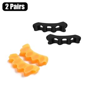 Toe Separators Doctor Recommended Correct Foot and Bunion Pain,Plantar Fasciitis Toe Straightener to Improve Functional Mobility (Color: 2 Pairs-F)