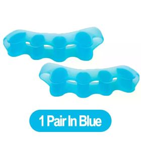 Toe Separators Doctor Recommended Correct Foot and Bunion Pain,Plantar Fasciitis Toe Straightener to Improve Functional Mobility (Color: 1 Pair Blue)