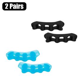 Toe Separators Doctor Recommended Correct Foot and Bunion Pain,Plantar Fasciitis Toe Straightener to Improve Functional Mobility (Color: 2 Pairs-H)