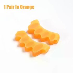 Toe Separators Doctor Recommended Correct Foot and Bunion Pain,Plantar Fasciitis Toe Straightener to Improve Functional Mobility (Color: 1 Pair Orange)