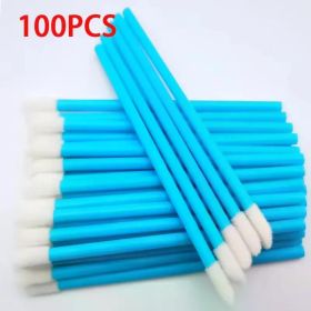100PCS Disposable Lip Brush Women Accessories Wholesale Lipstick Gloss Wands Applicator Perfect Best Make Up Hotting makeup (Handle Color: blue 100pcs)